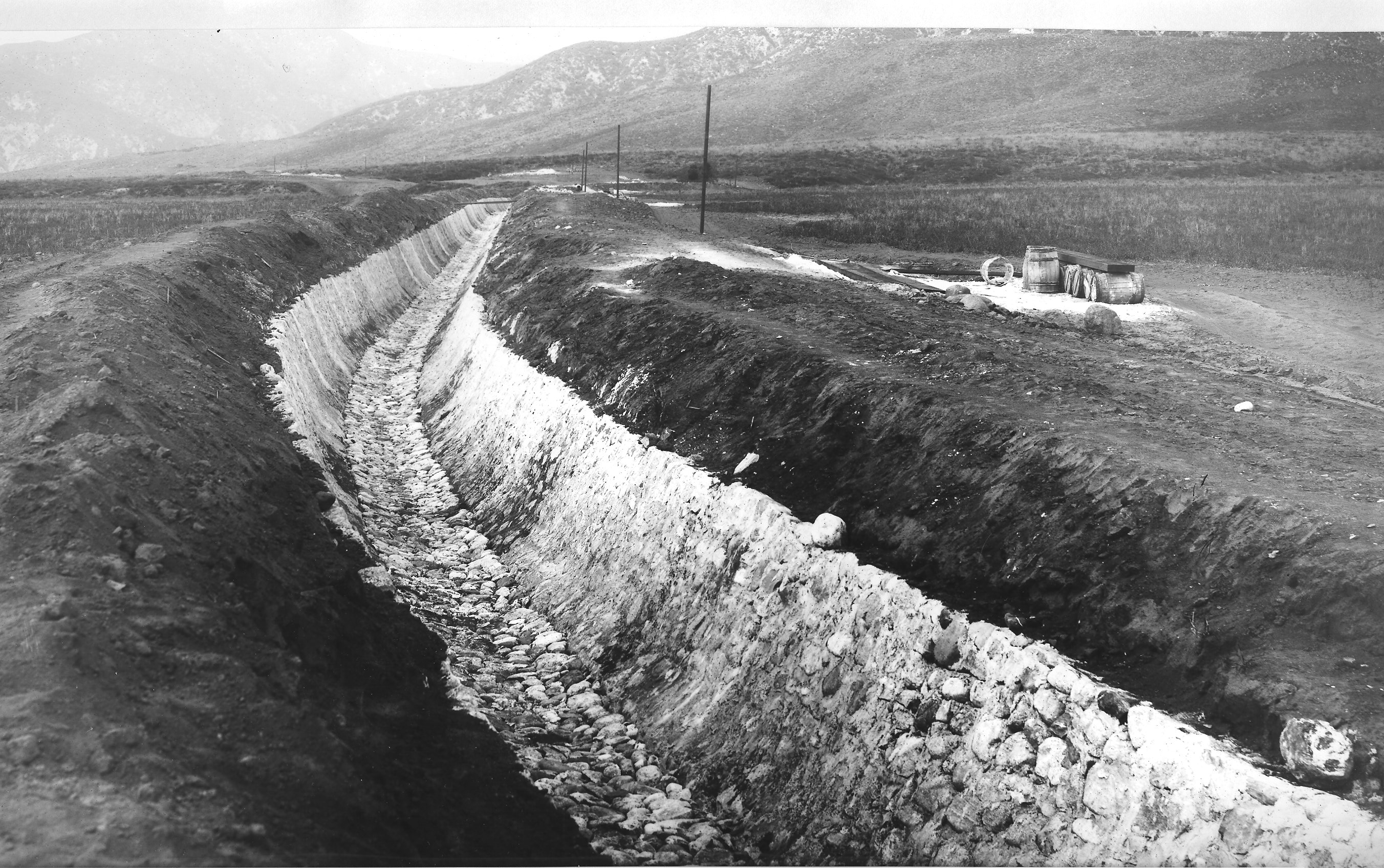 Big Bear Dam During Construction