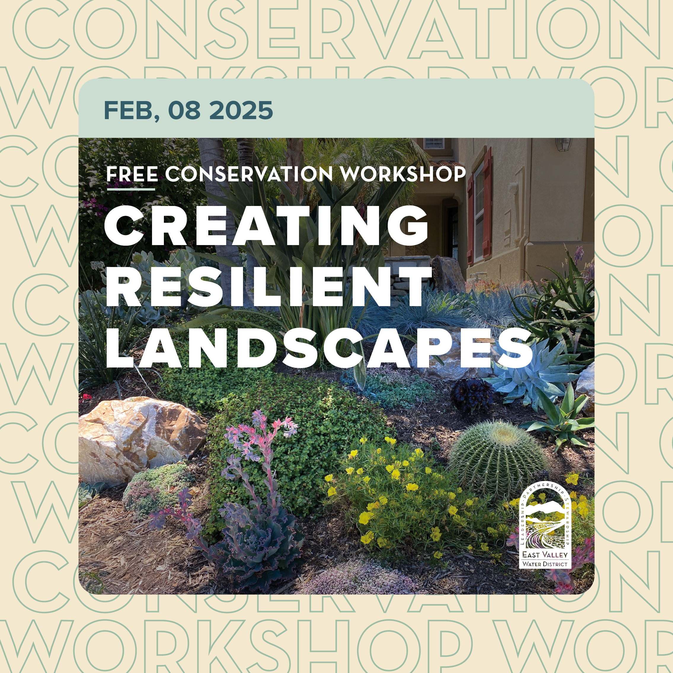 February 8, 2025 Firescape Landscaping Workshop flyer 