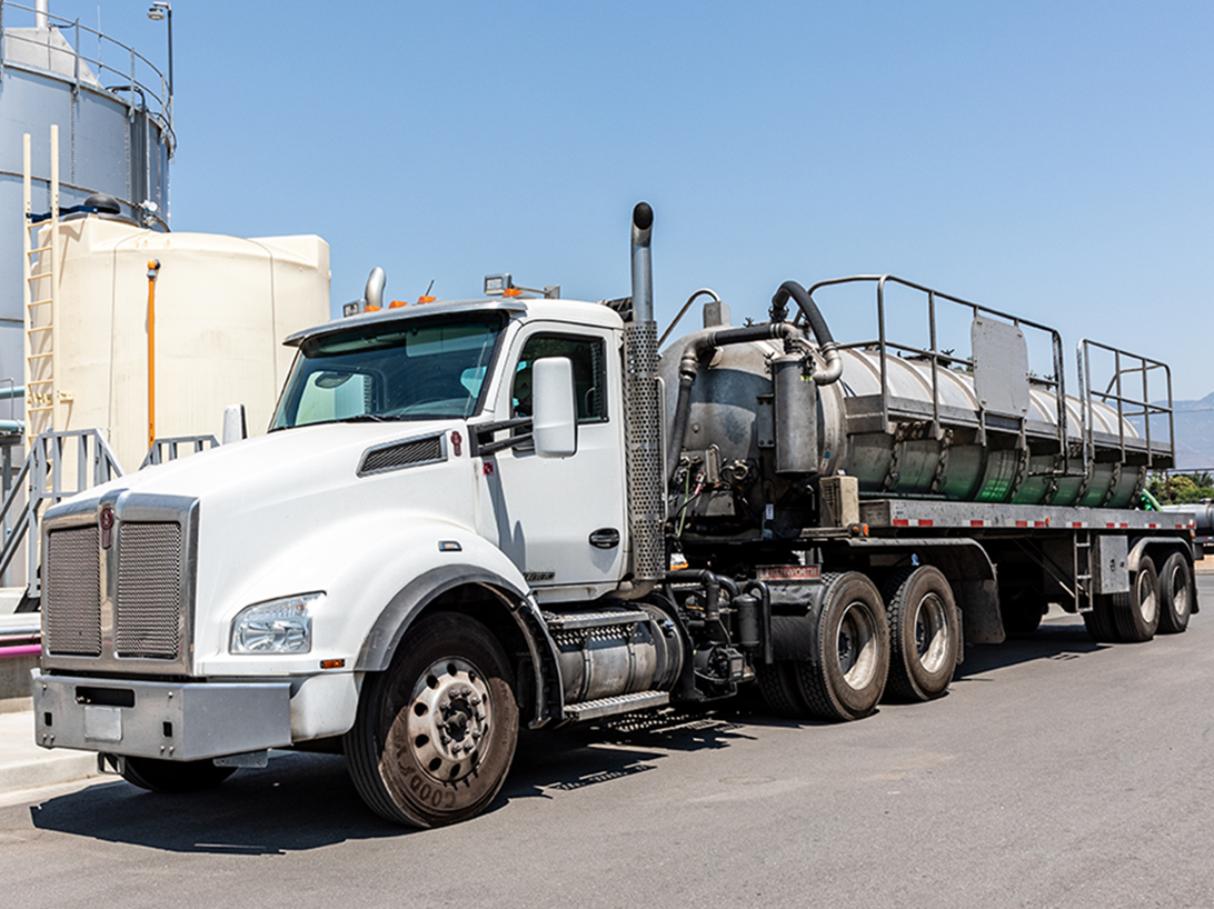 Fats, oils, and grease hauling truck